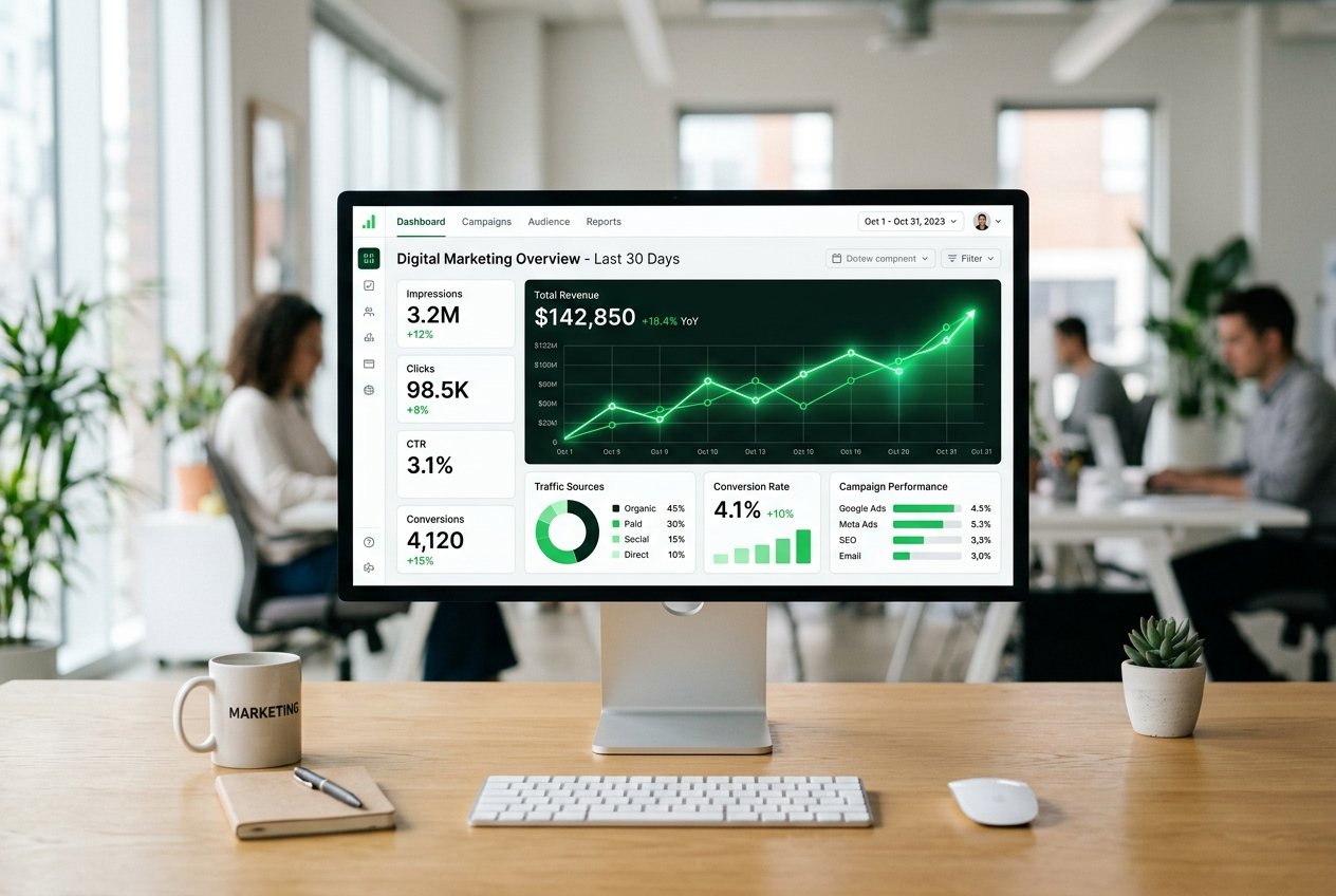 Dashboard displaying the true cost for advertising on instagram